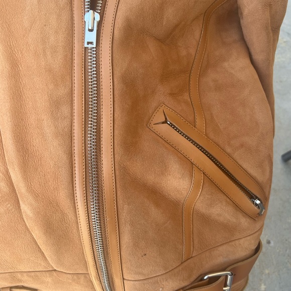 IRO SHEARLING LINED LEATHER/ SUEDE Women JACKET - Picture 3 of 11